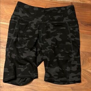 Black Camouflage Athletic Shorts